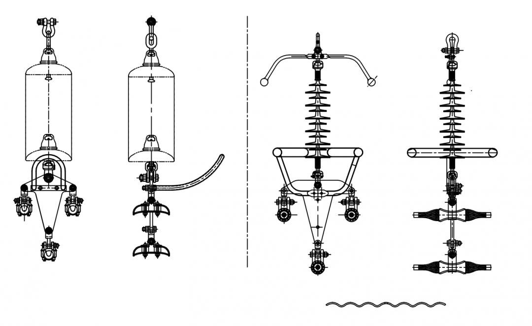 220kV ‘I’ Suspension Insulator String Assembly for Triple Bundle