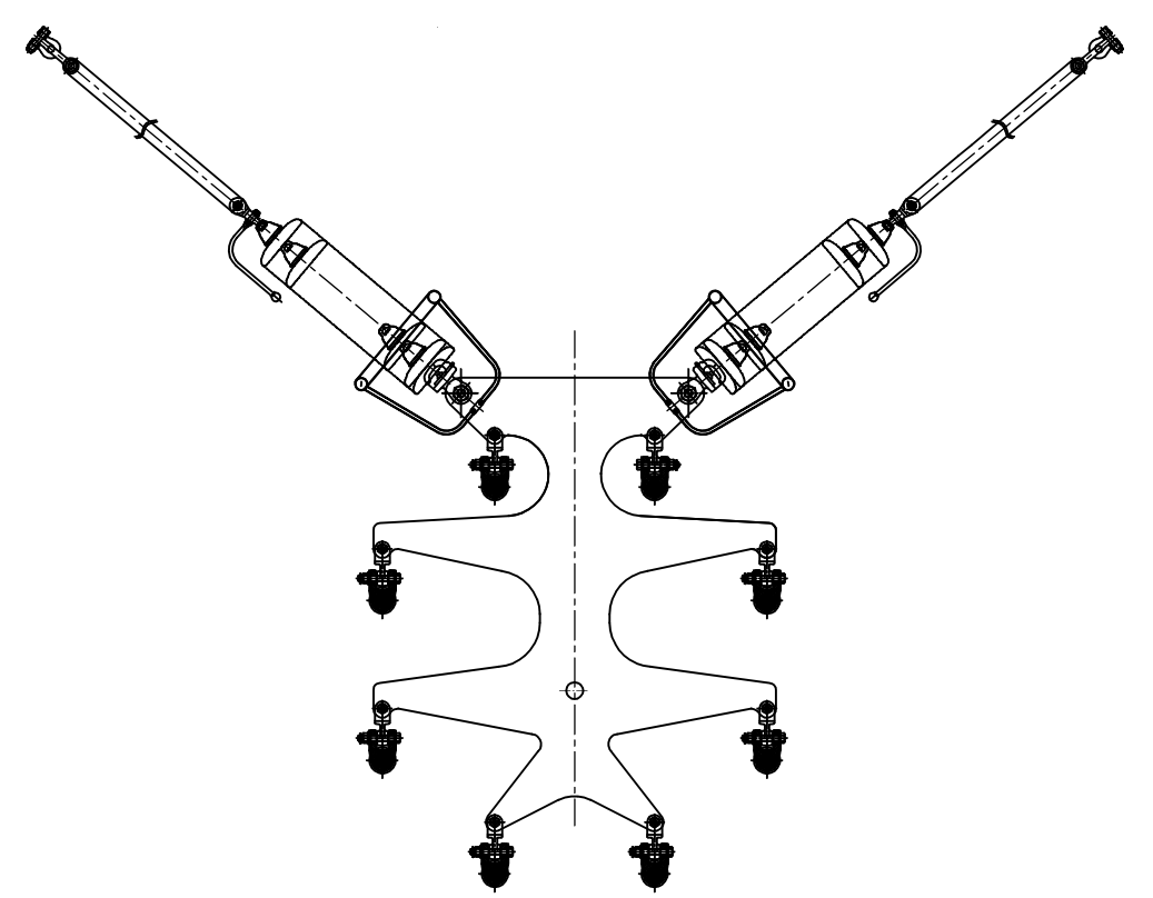 1200kV V – Suspension String Assembly for Octa Bundle Conductors